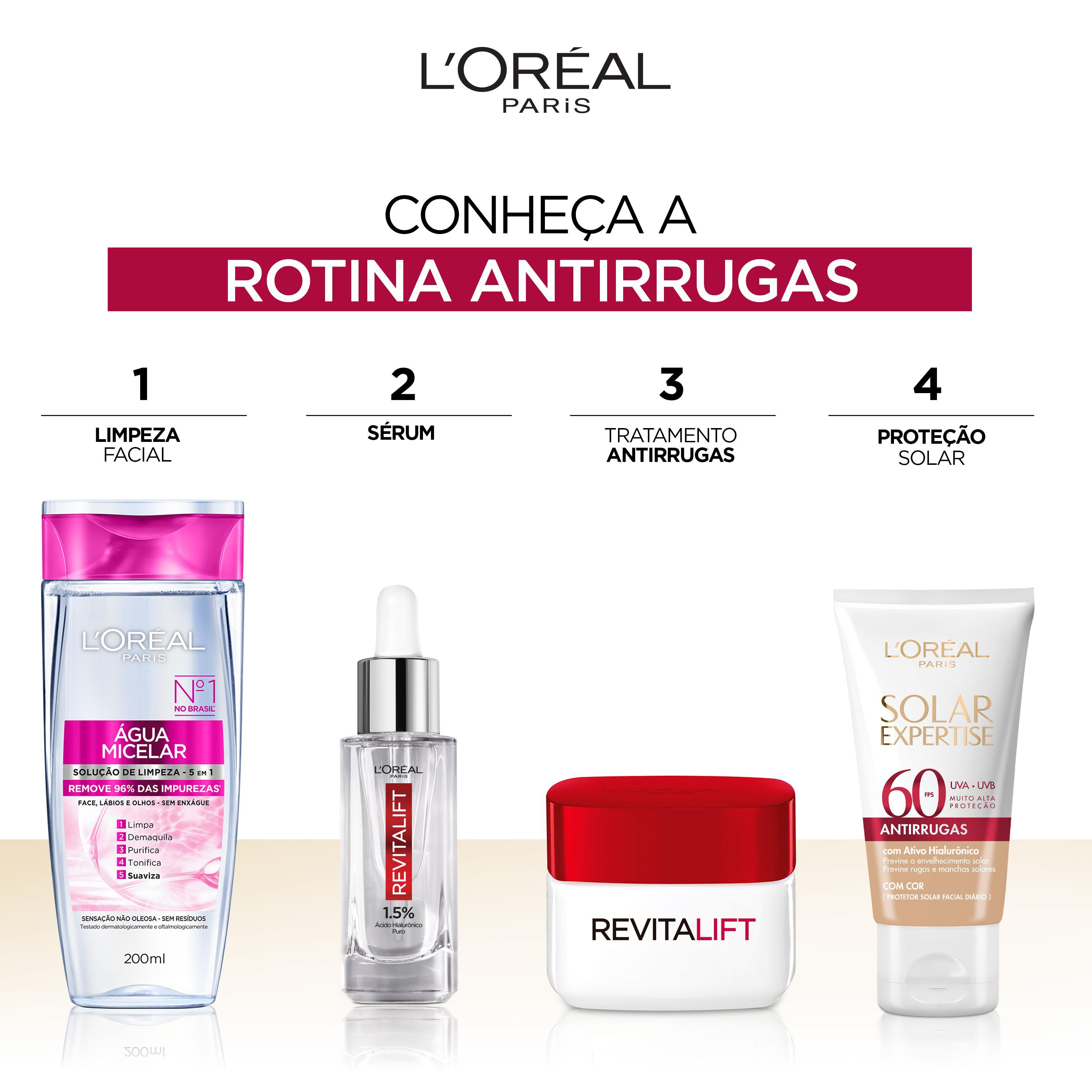 Protetor Solar Facial L'Oréal Paris Solar Expertise Antirrugas Com Cor FPS 60, 40g - Imagem 7