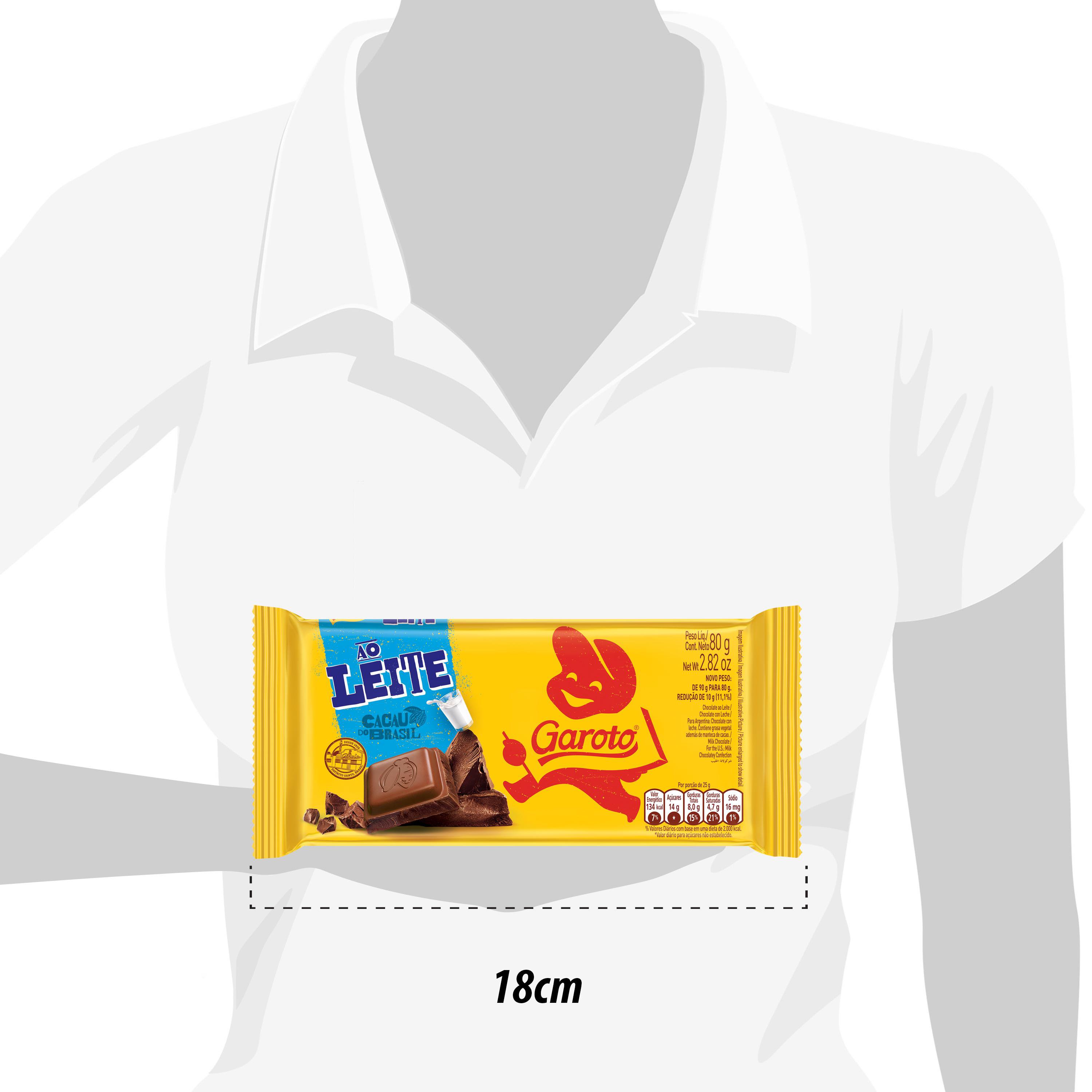 Chocolate ao Leite GAROTO Tablete 80g - Imagem 4