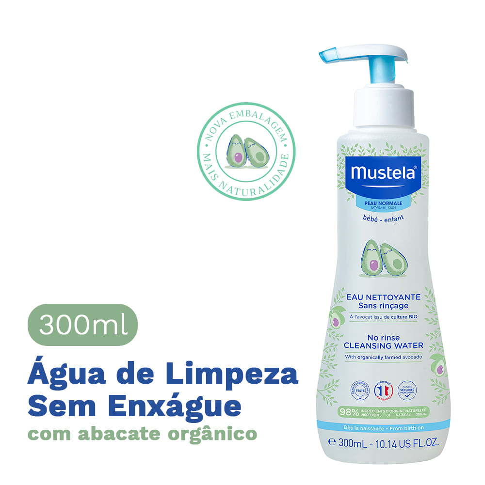Água de Limpeza Sem Enxágue Mustela Bebê Pele Normal - 300ml - Imagem 2