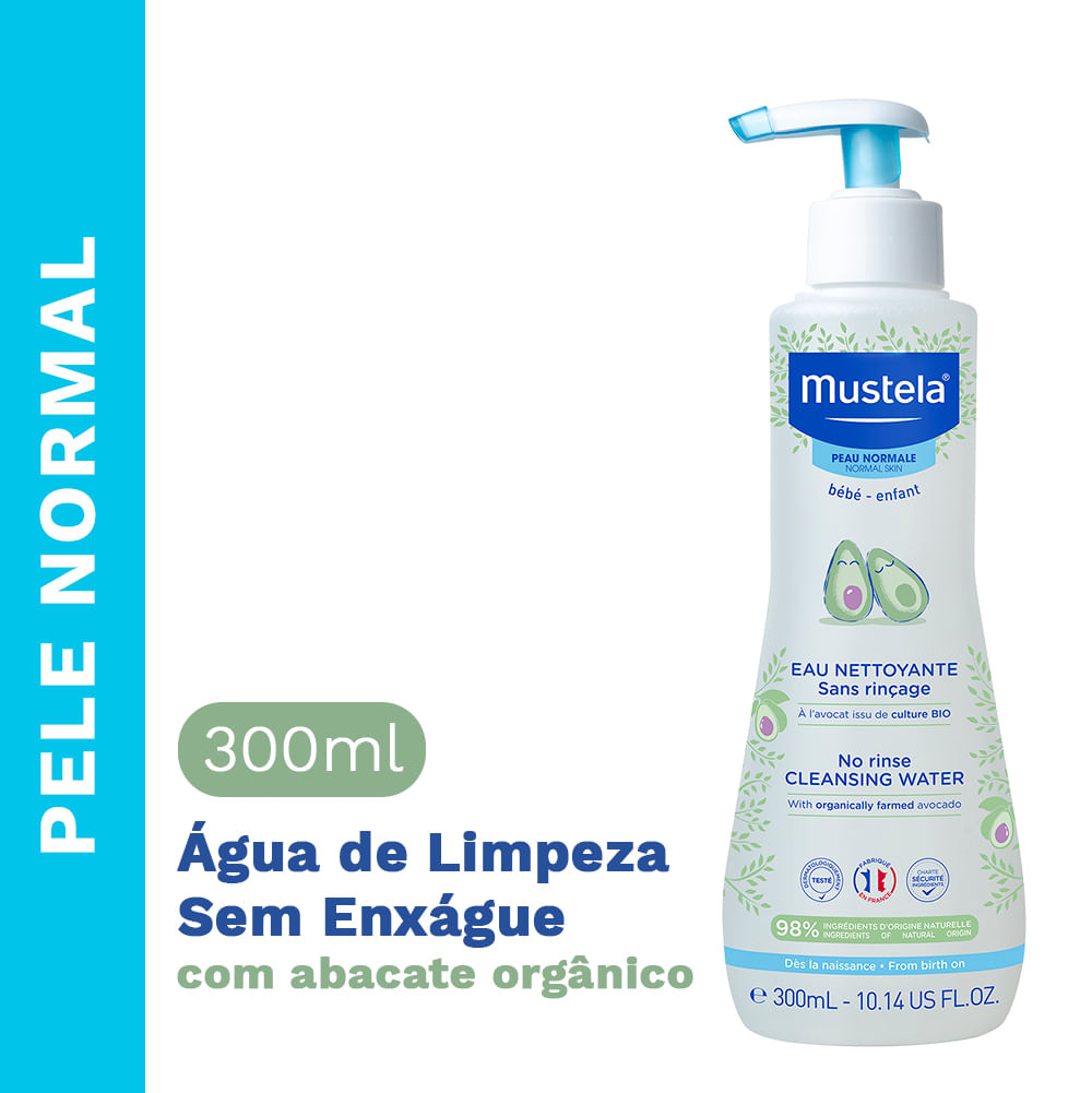 Água de Limpeza Sem Enxágue Mustela Bebê Pele Normal - 300ml - Imagem 3