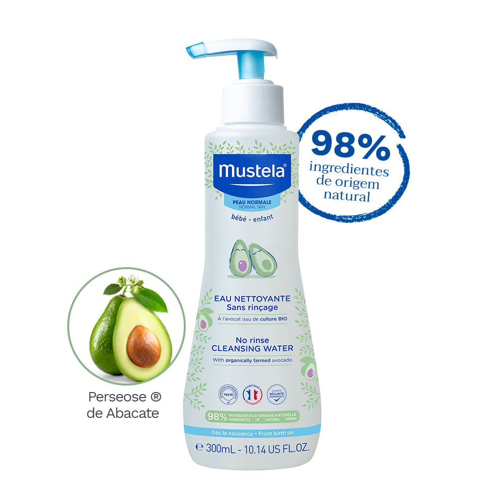 Água de Limpeza Sem Enxágue Mustela Bebê Pele Normal - 300ml - Imagem 4