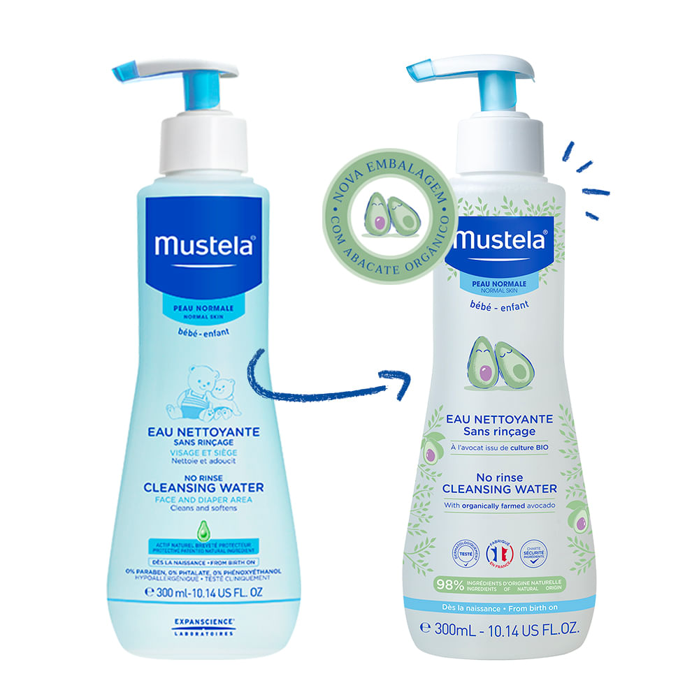Água de Limpeza Sem Enxágue Mustela Bebê Pele Normal - 300ml - Imagem 7