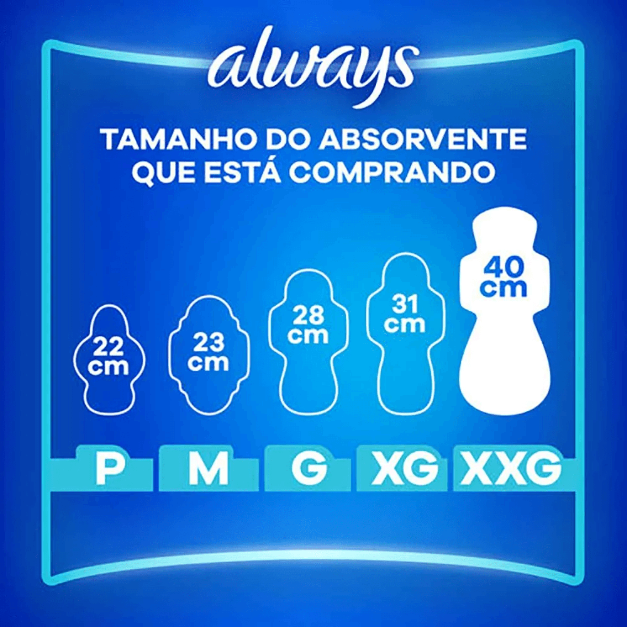 Always Noites Tranquilas Suave XXG - Absorvente Noturno Hiper Longo (10 unidades) - Imagem 2
