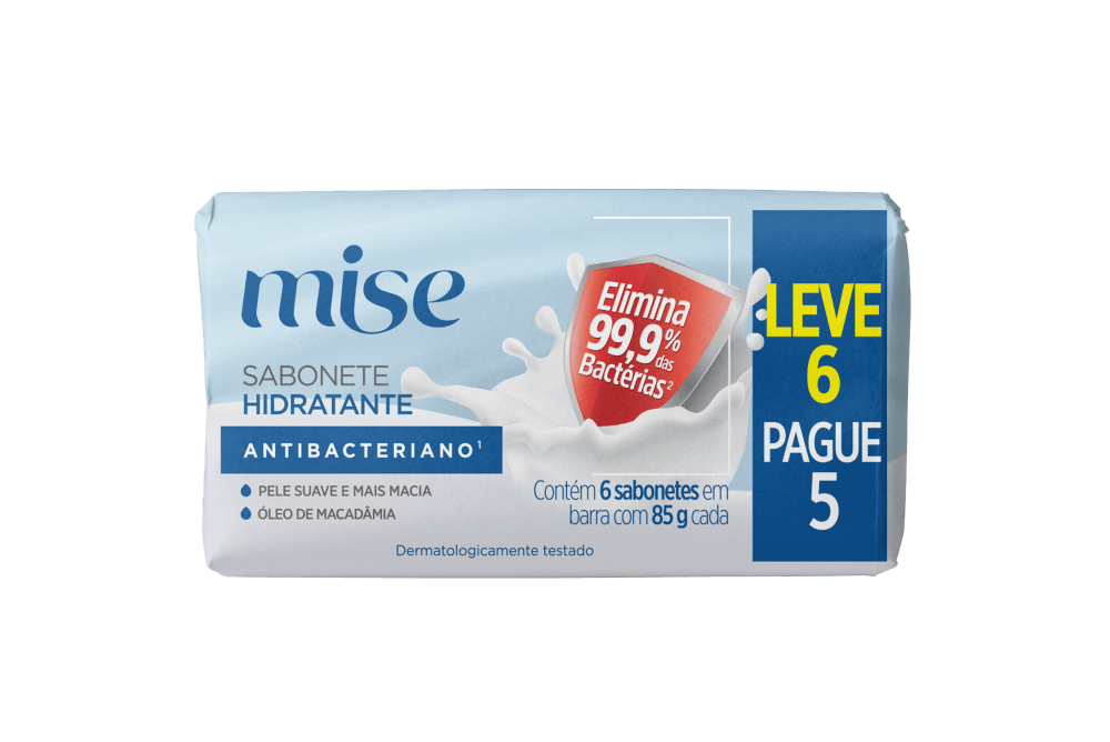 Sabonete Hidratante em Barra Mise 85g Leve 6 e pague 5 - Antibacteriano