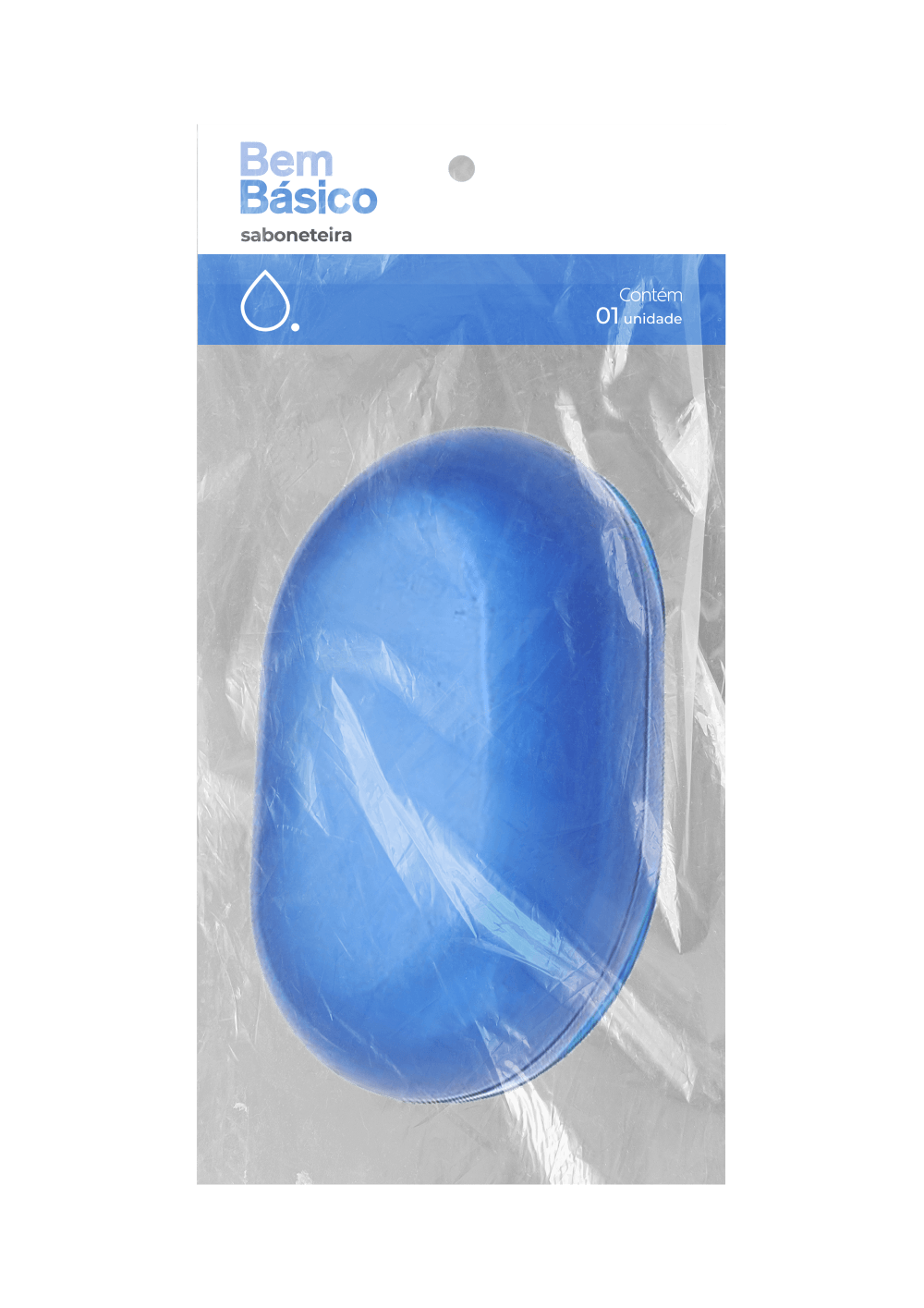 Saboneteira Bem Básico Azul - 1 unidade
