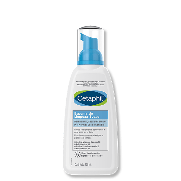 Espuma de Limpeza Facial Suave para Pele Sensível 236ml Cetaphil