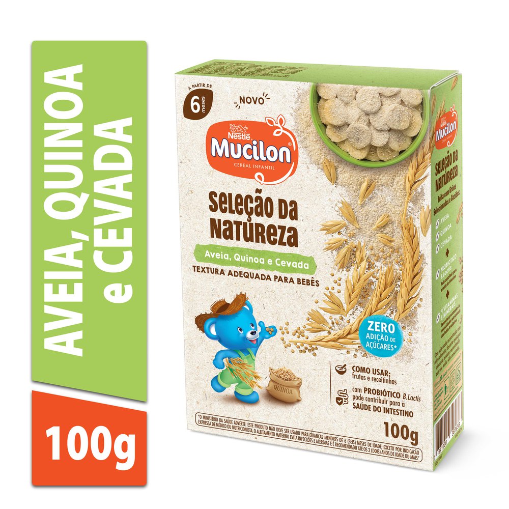 Cereal Infantil Mucilon Aveia, Quinoa E Cevada 100g