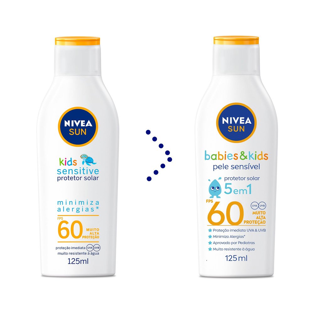 NIVEA SUN Protetor Solar Kids & Babies Pele Sensível FPS 60 125ml - Imagem 2