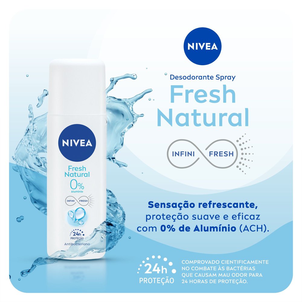 Desodorante Nivea Spray Fresh Natural 90Ml - Nivea Deo - Imagem 3