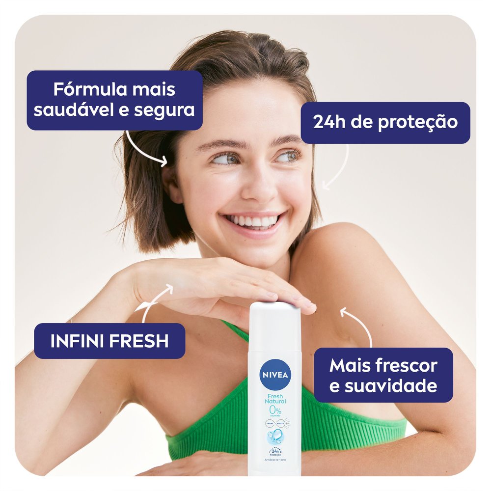 Desodorante Nivea Spray Fresh Natural 90Ml - Nivea Deo - Imagem 4