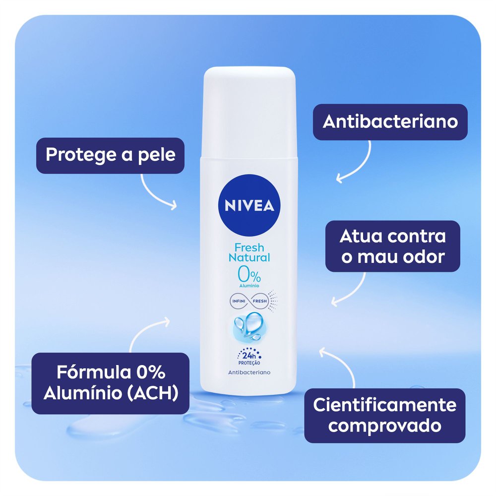 Desodorante Nivea Spray Fresh Natural 90Ml - Nivea Deo - Imagem 5
