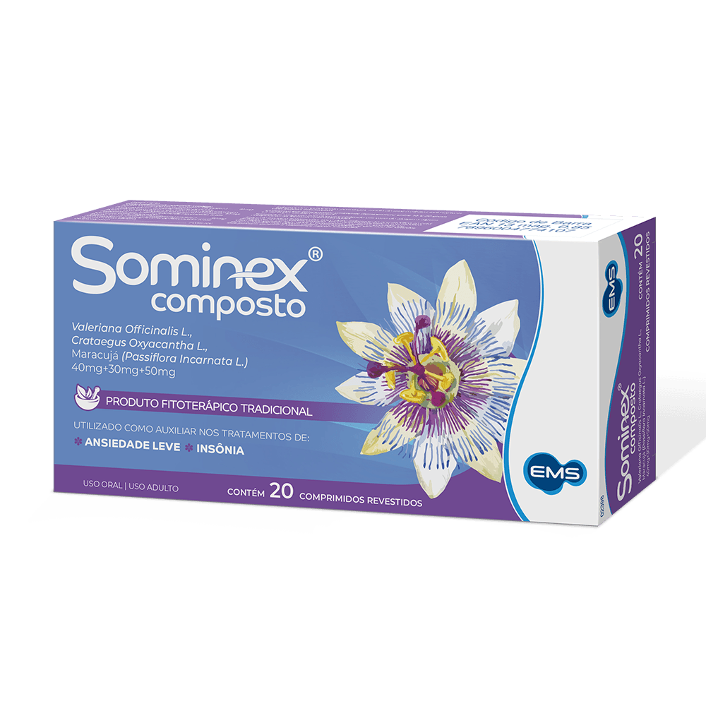 Sominex Composto Calmante Fitoterápico - 20 Comprimidos