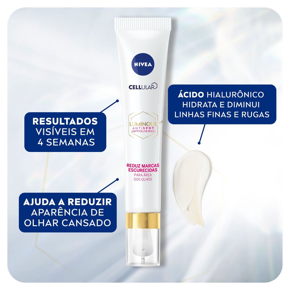 NIVEA Uniformizador Facial Cellular Luminous 630 Antiolheiras 15ml - Imagem 6