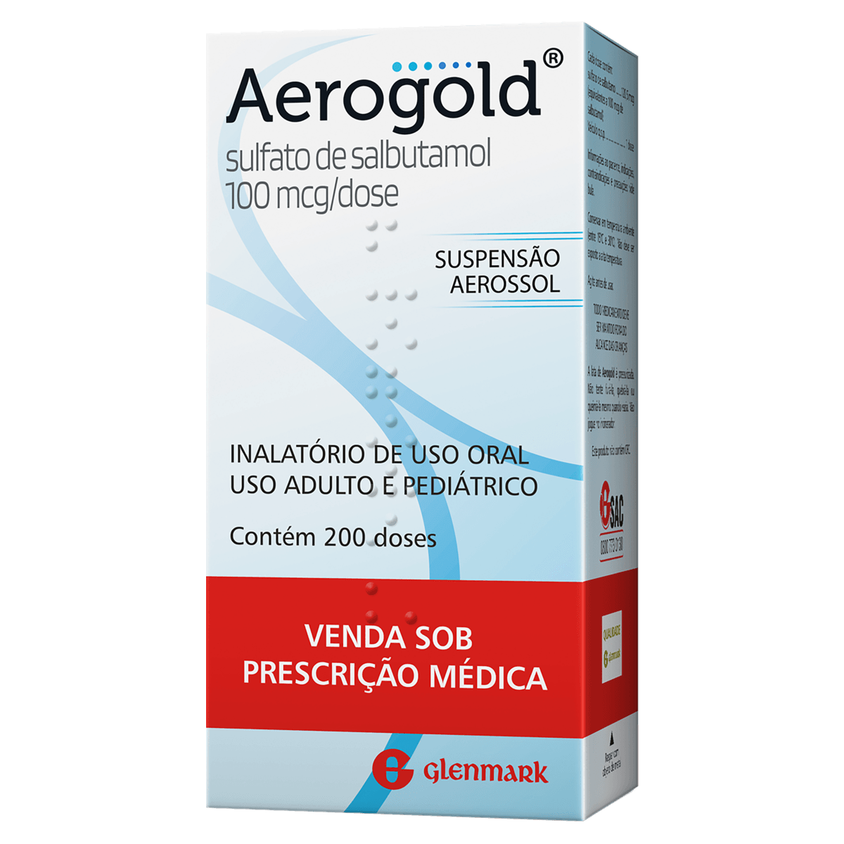 Spray Broncodilatador Aerogold Sulfato De Salbutamol 100Mcg 200 Doses
