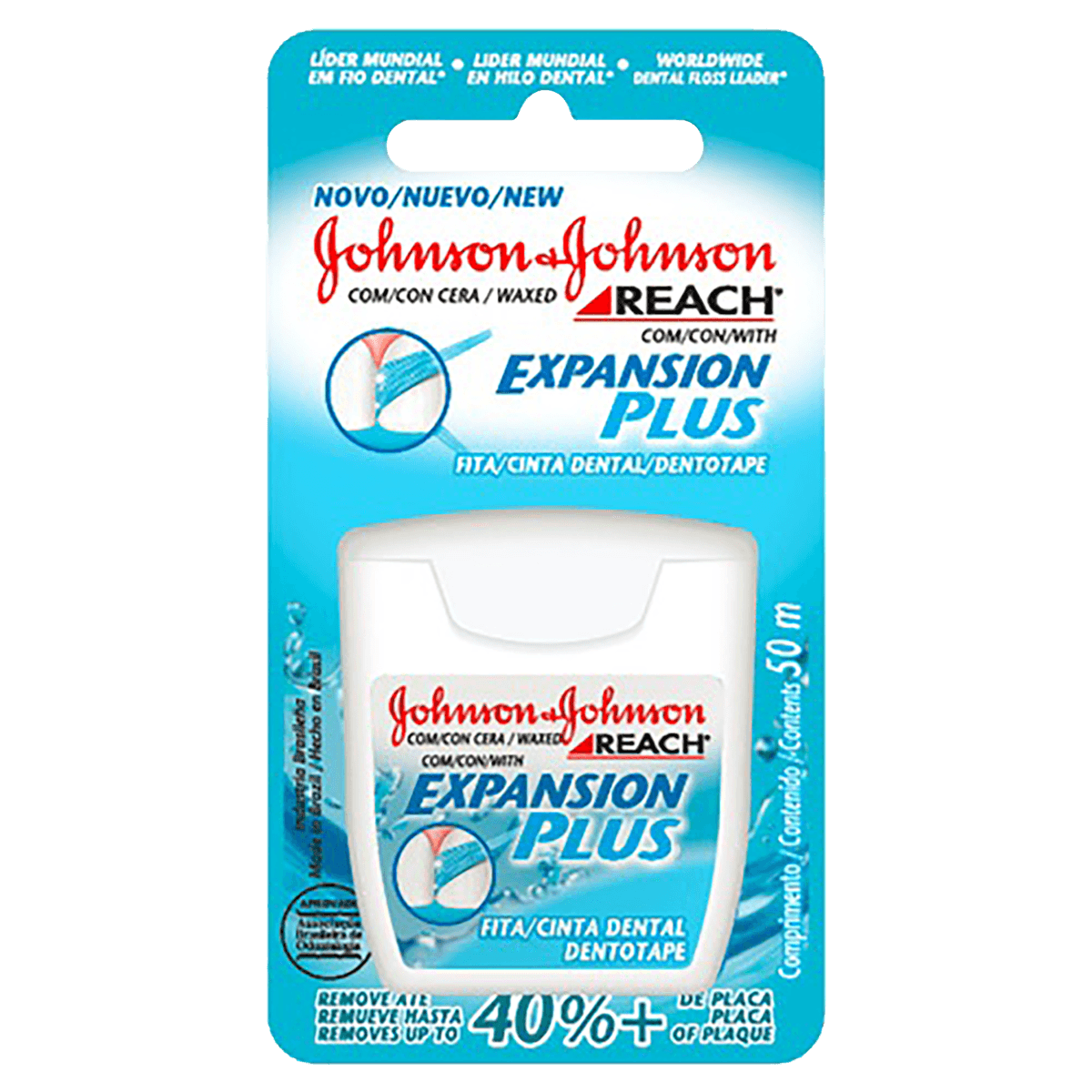 Fita Dental com Cera Johnson & Johnson Reach Expansion Plus 50m