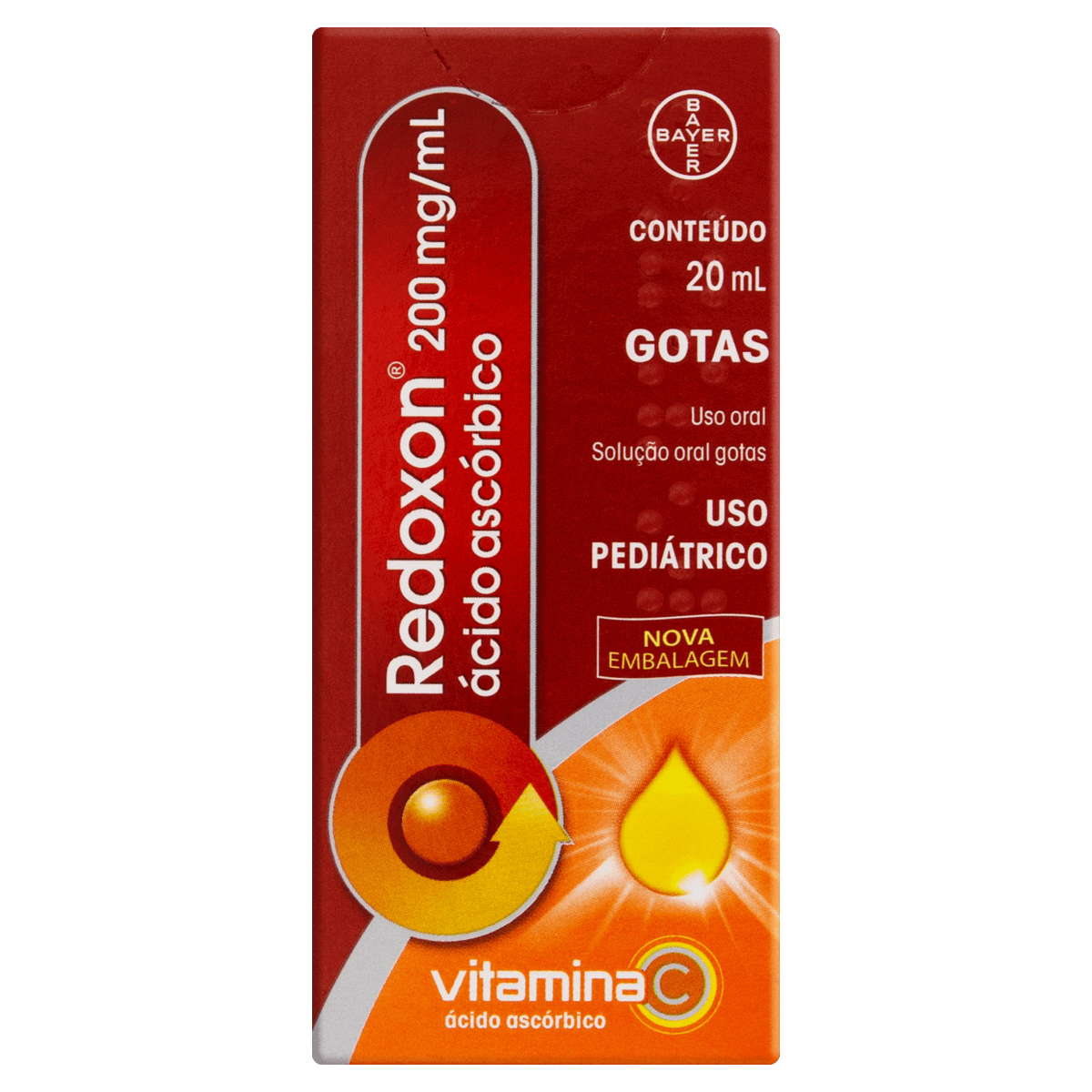 Suplemento Vitamina C Redoxon Bayer 200mg/ml Gotas 20ml