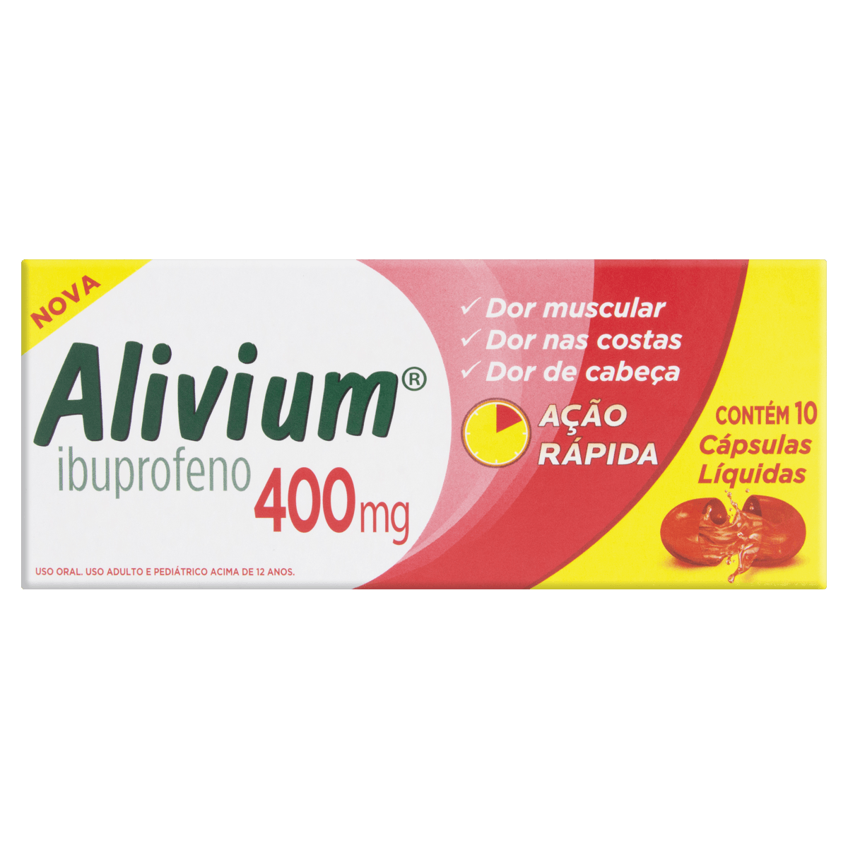 Alivium 400Mg Caixa 10 Cápsulas Líquidas