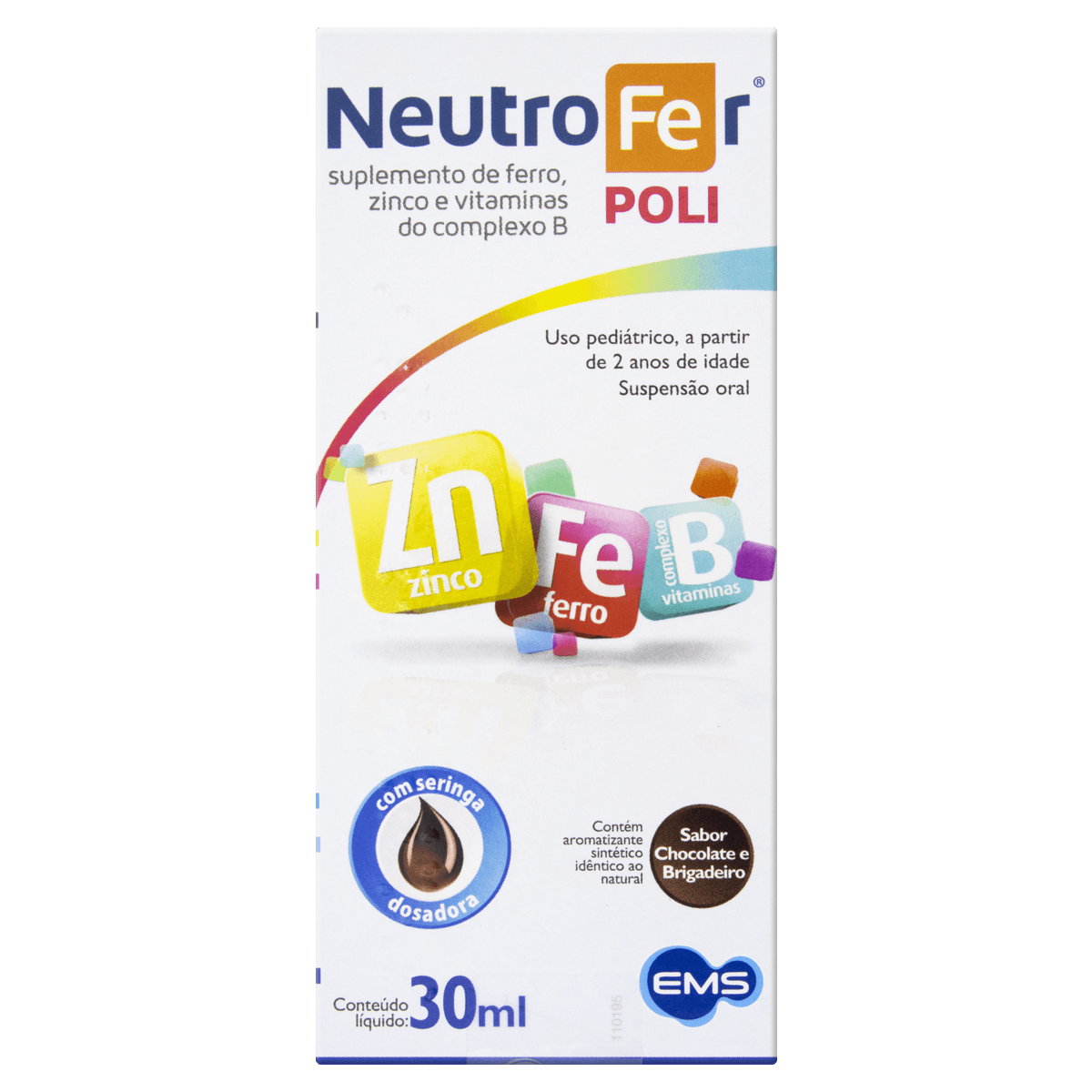 Suplemento Chocolate e Brigadeiro Neutrofer Poli Caixa 30ml Suspensão Oral