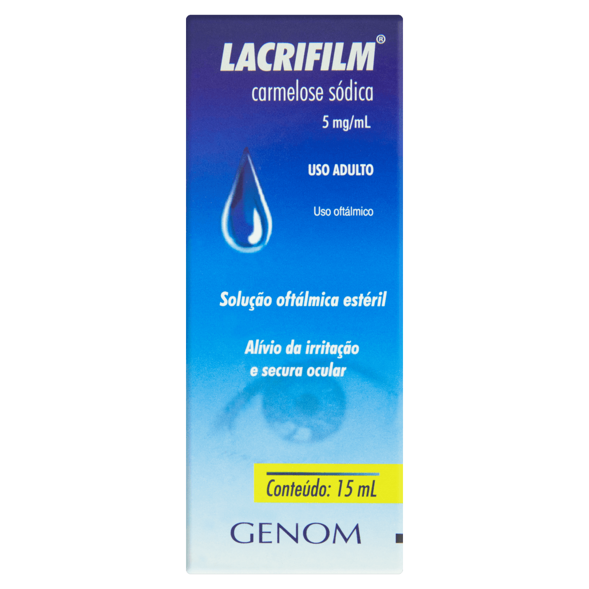 Lacrifilm 5Mg/Ml Genom Caixa 15Ml Solução Oftálmica