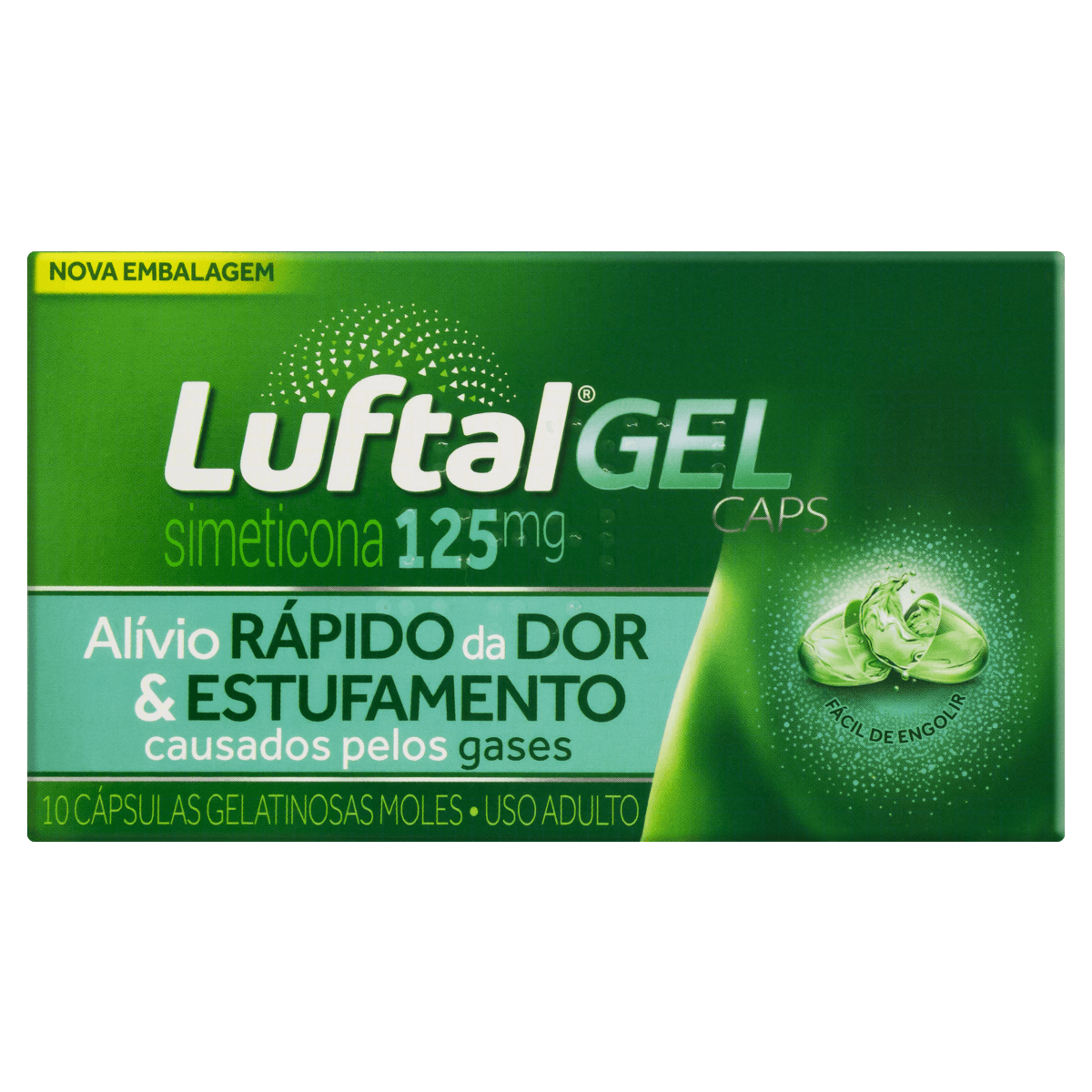 Luftal Max Simeticona 125mg – 10 Cápsulas