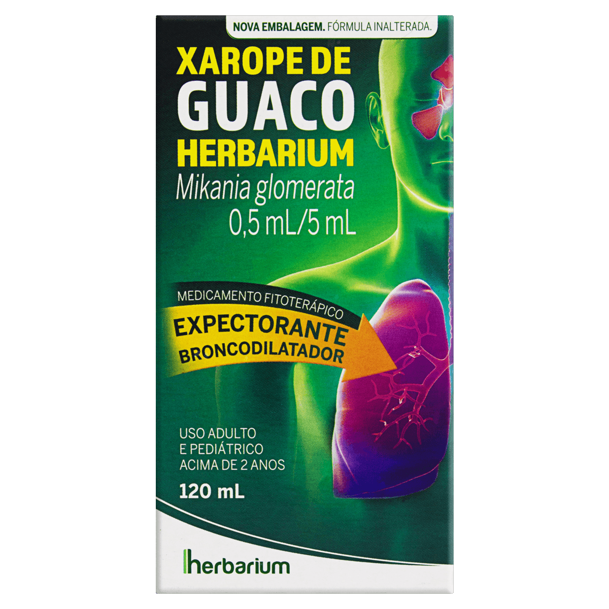 Xarope Expectoração Guaco Herbarium 0,5ml/5ml Frasco 120ml