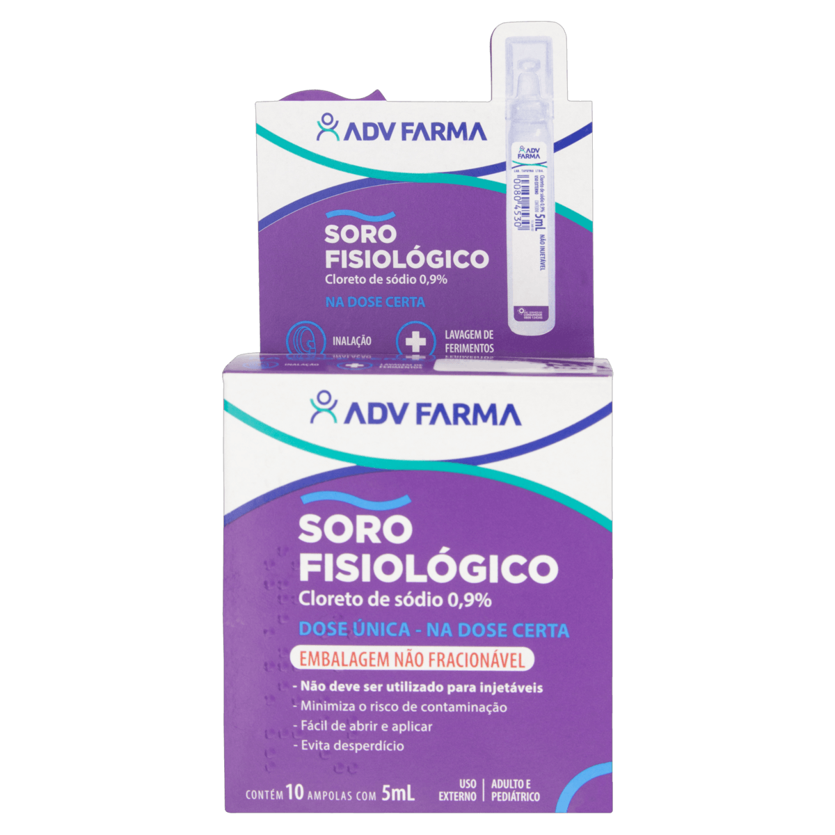 Soro Fisiológico Adv Farma Caixa 10 Unidades 5ml Cada