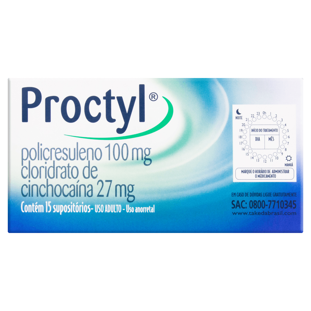 Proctyl 100 + 27Mg 15 Sup
