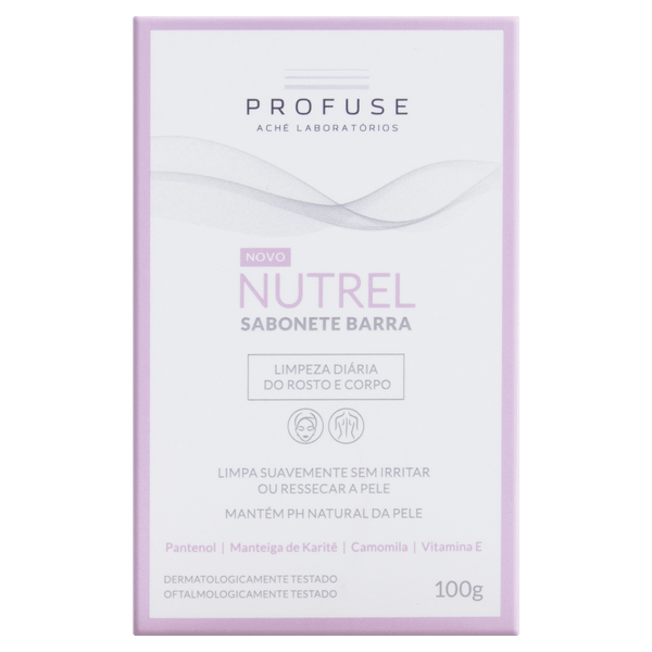 Sabonete Barra Nutrel Rosto e Corpo Hipoalergênico 100g Profuse Nutrel Sabonete Barra Profuse 100G - Profuse Nutrel