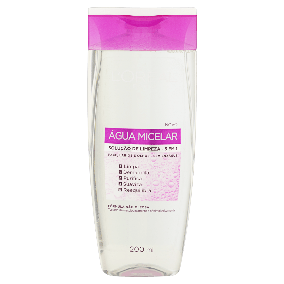 Água Micelar L'Oréal Paris Solução de Limpeza 5 em 1, 200ml