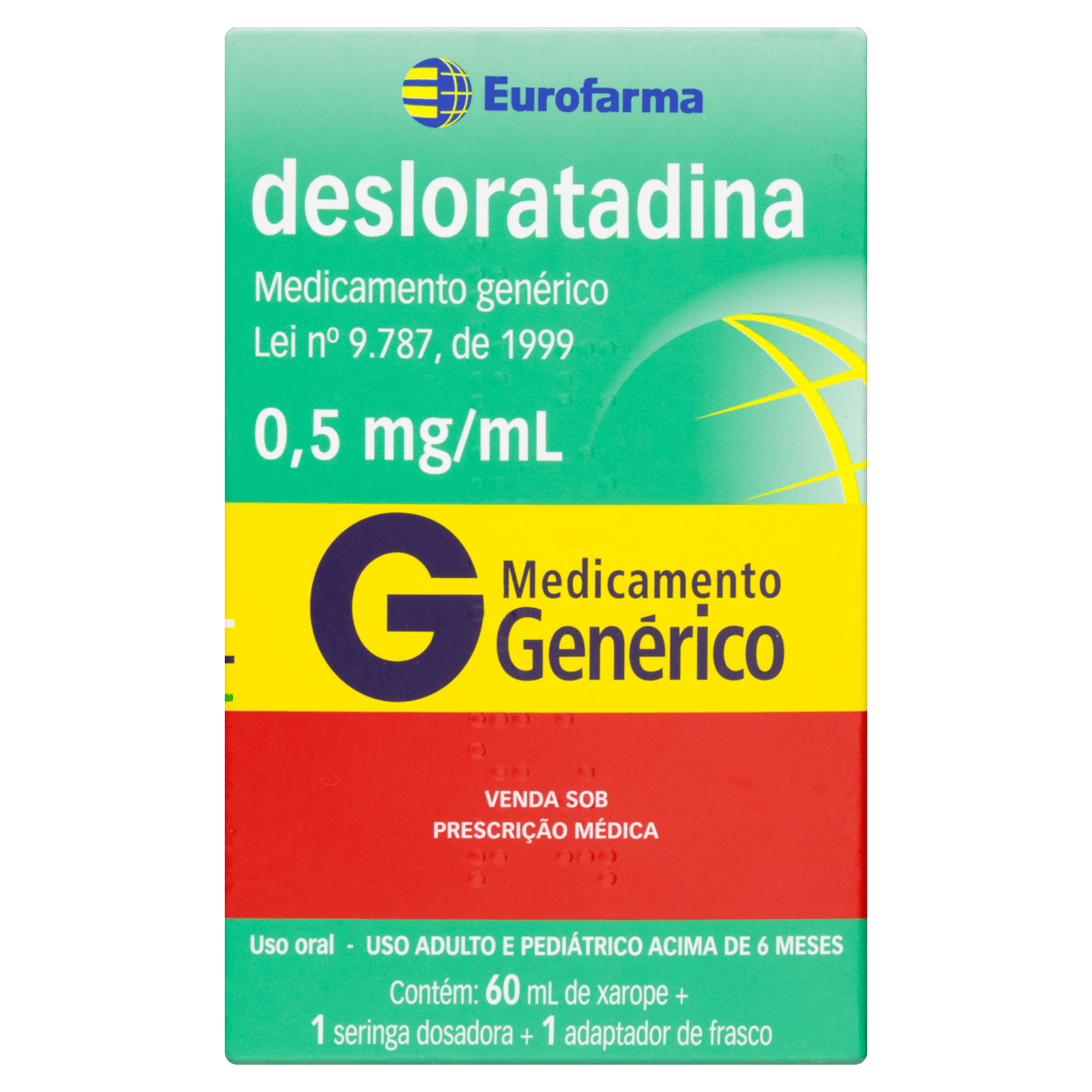 Desloratadina 0,5Mg/Ml Xarope 60Ml - Eurofarma