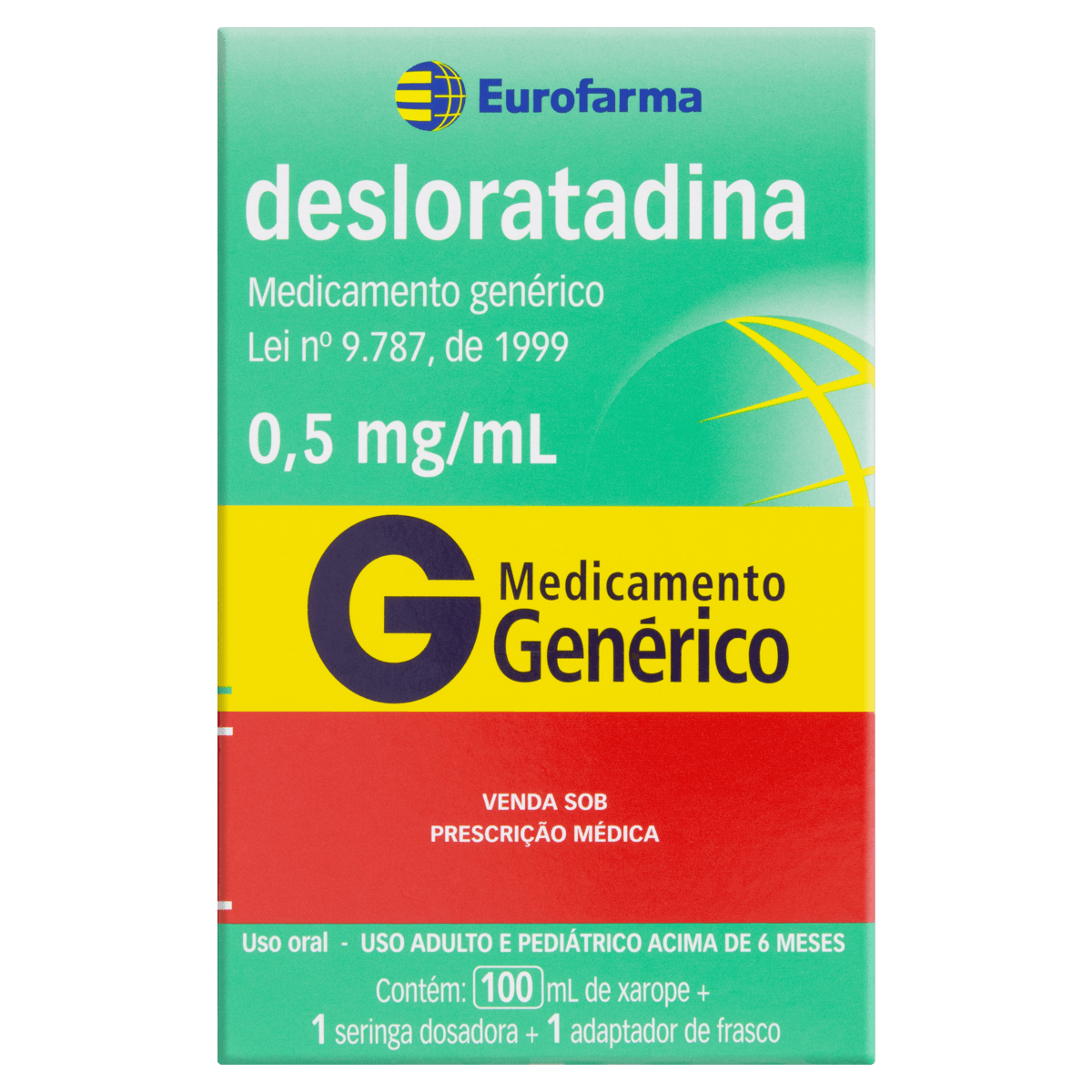 Desloratadina 0,5Mg/Ml Xarope 100Ml - Eurofarma