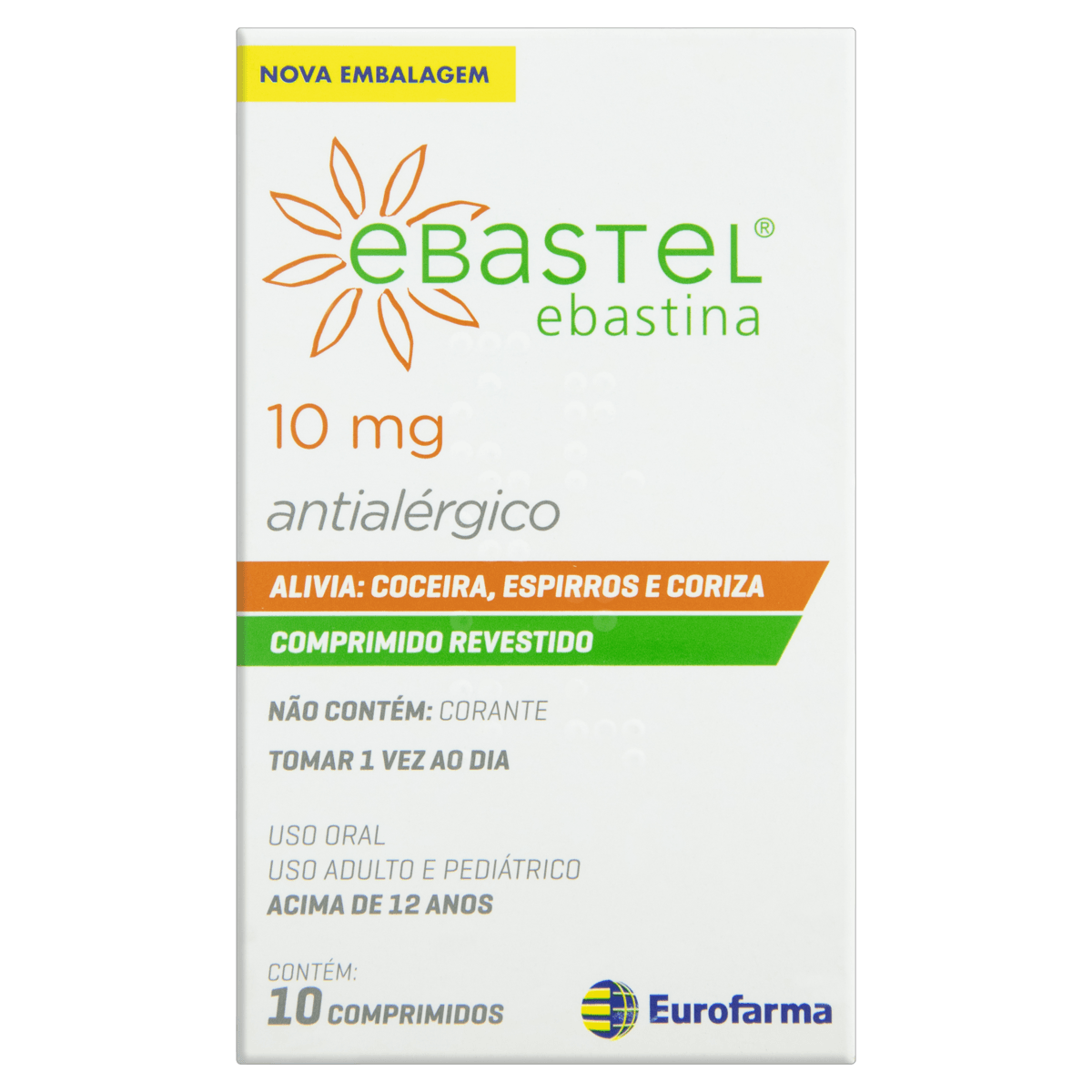 Ebastel 10Mg 10 Comprimidos - Eurofarma