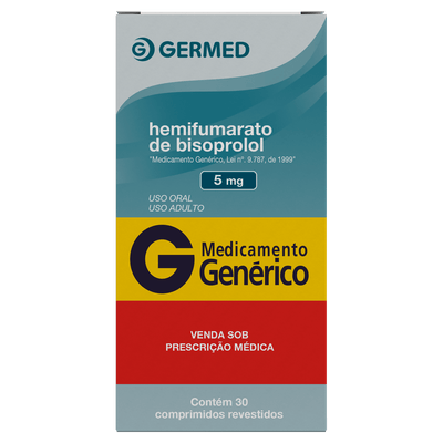 Hemifumarato de Bisoprolol 5mg Germed - 30 Comprimidos