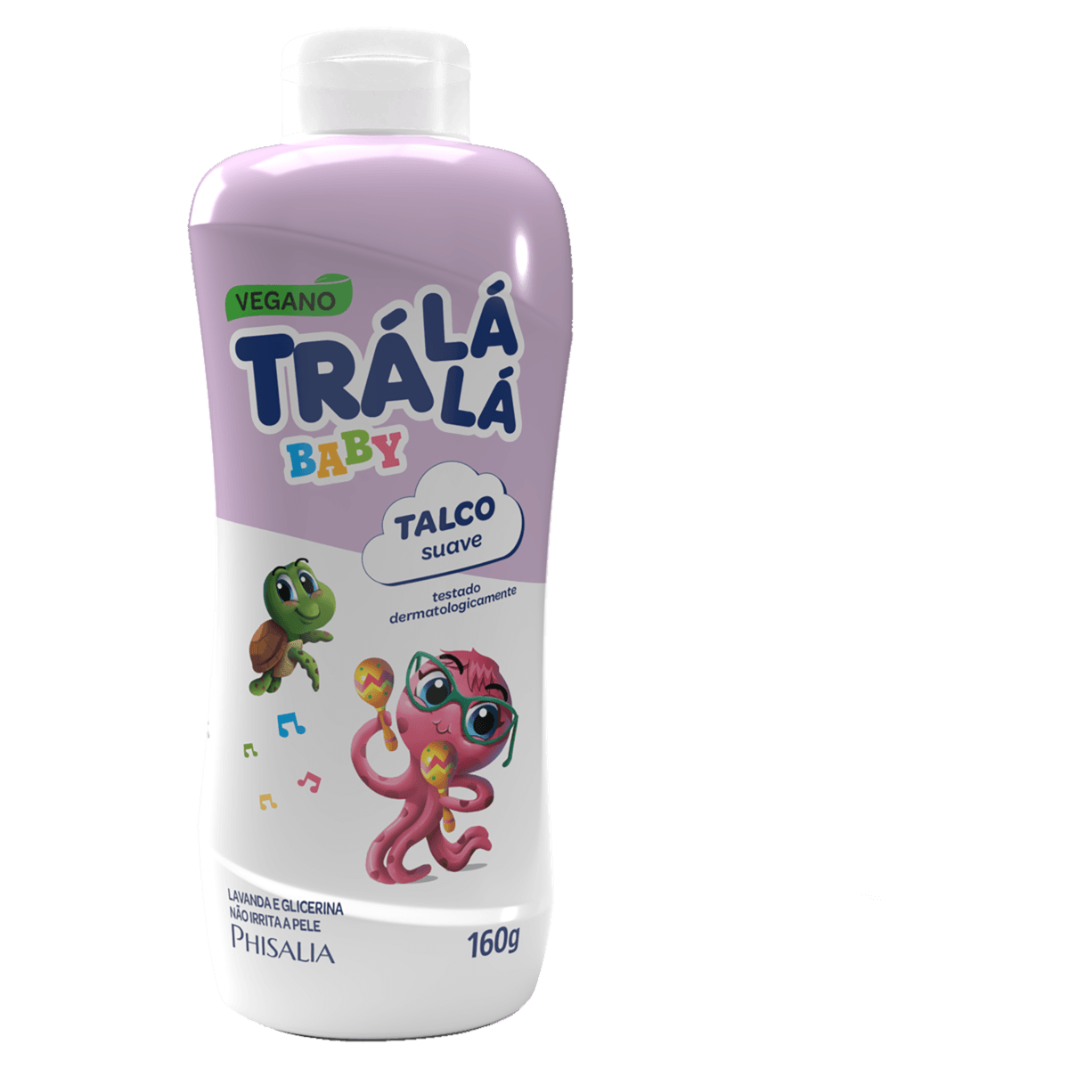 Talco para Bebê Tra La La Baby Suave 160g Pó