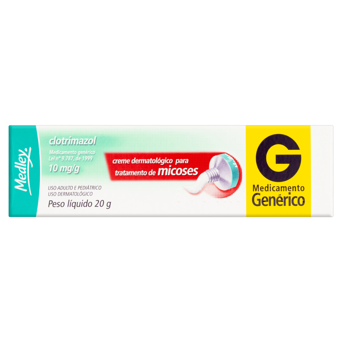 Clotrimazol 10Mg 20G Creme Dermatológico Medley Genérico
