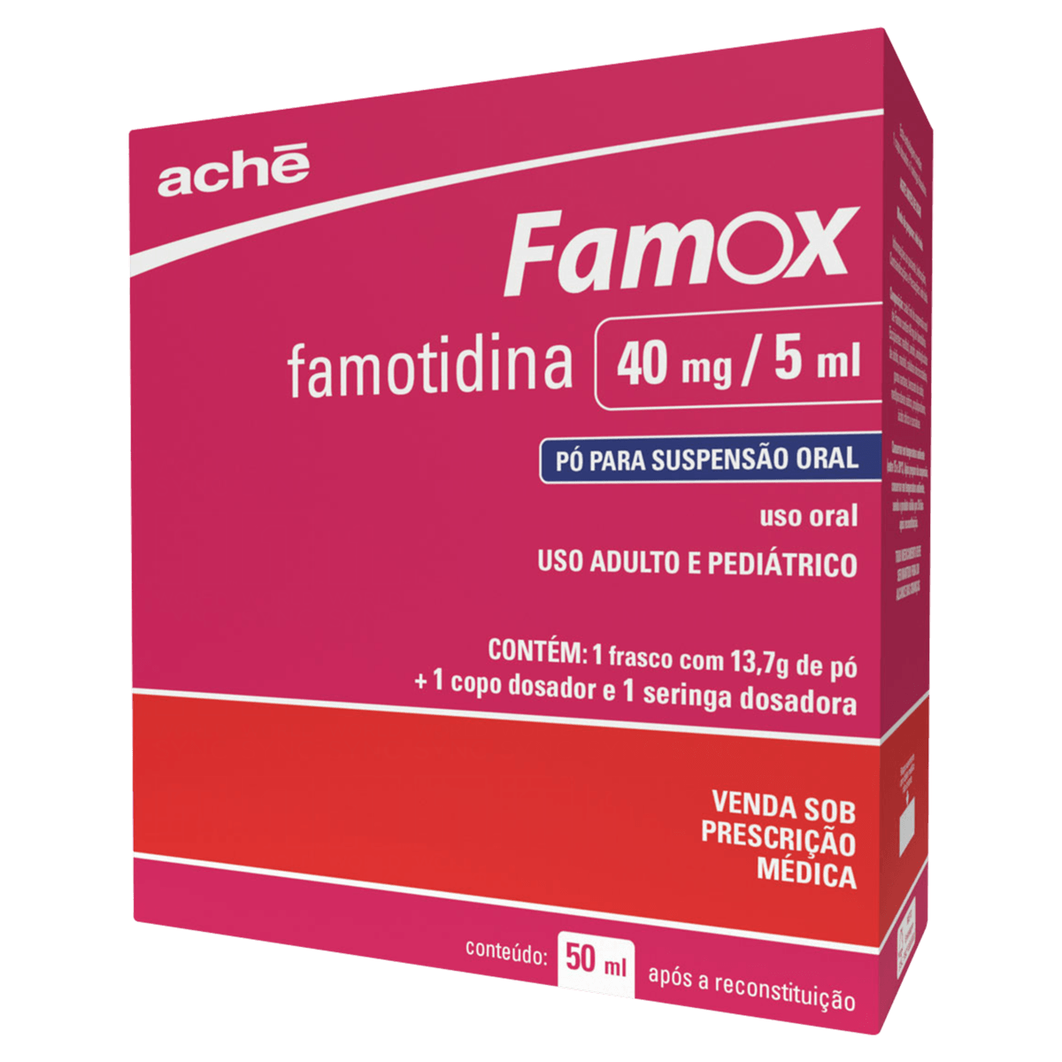 Famox Famotidina 40mg/5ml Pó para Suspensão Oral Aché - 50ml