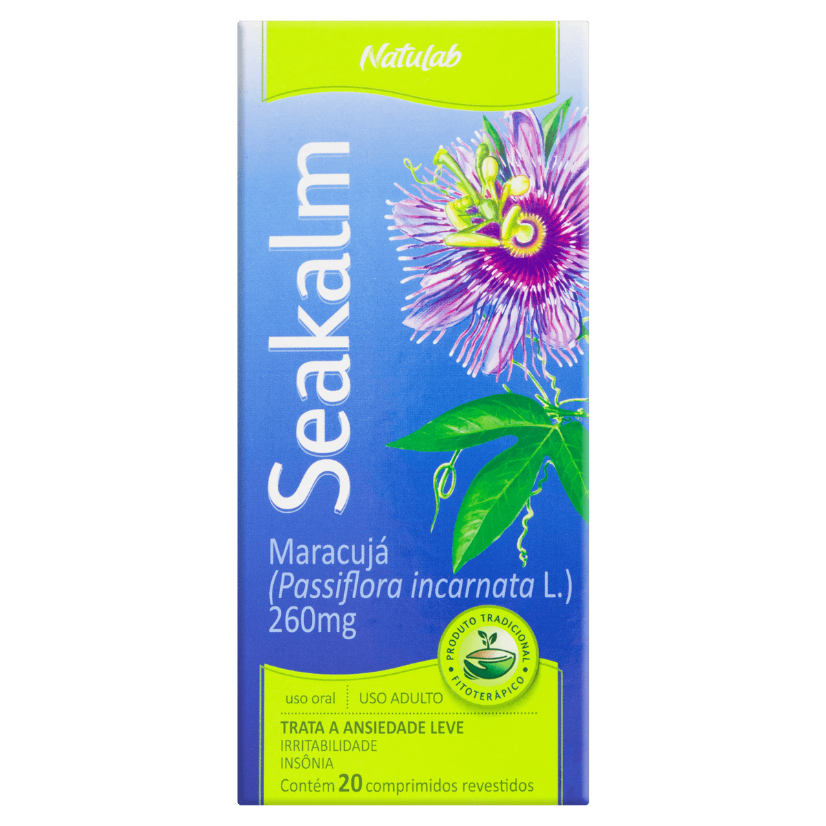 Calmante Natural Seakalm 260mg Natulab 20 Comprimidos