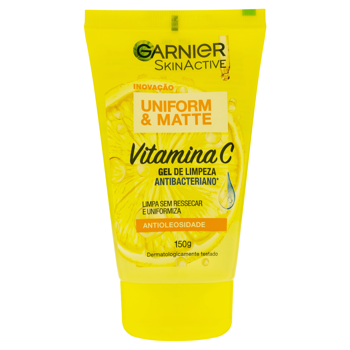 Gel de Limpeza Facial Antibacteriano Garnier Uniform & Matte Vitamina C, 150ml