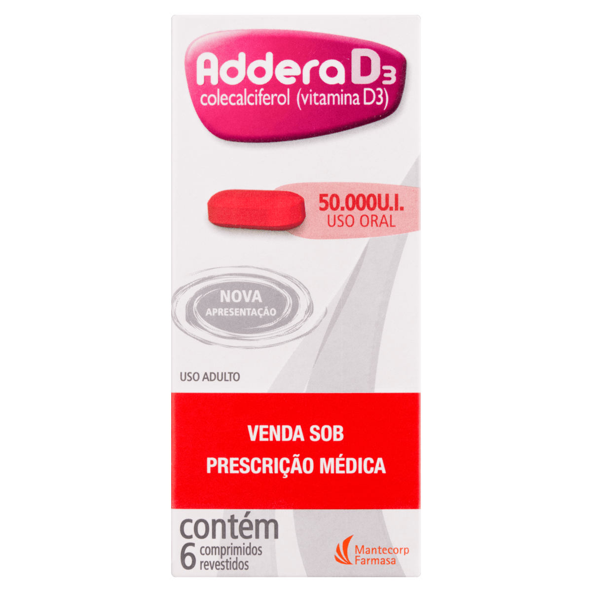 Addera D3 50000Ui 06 Comprimidos