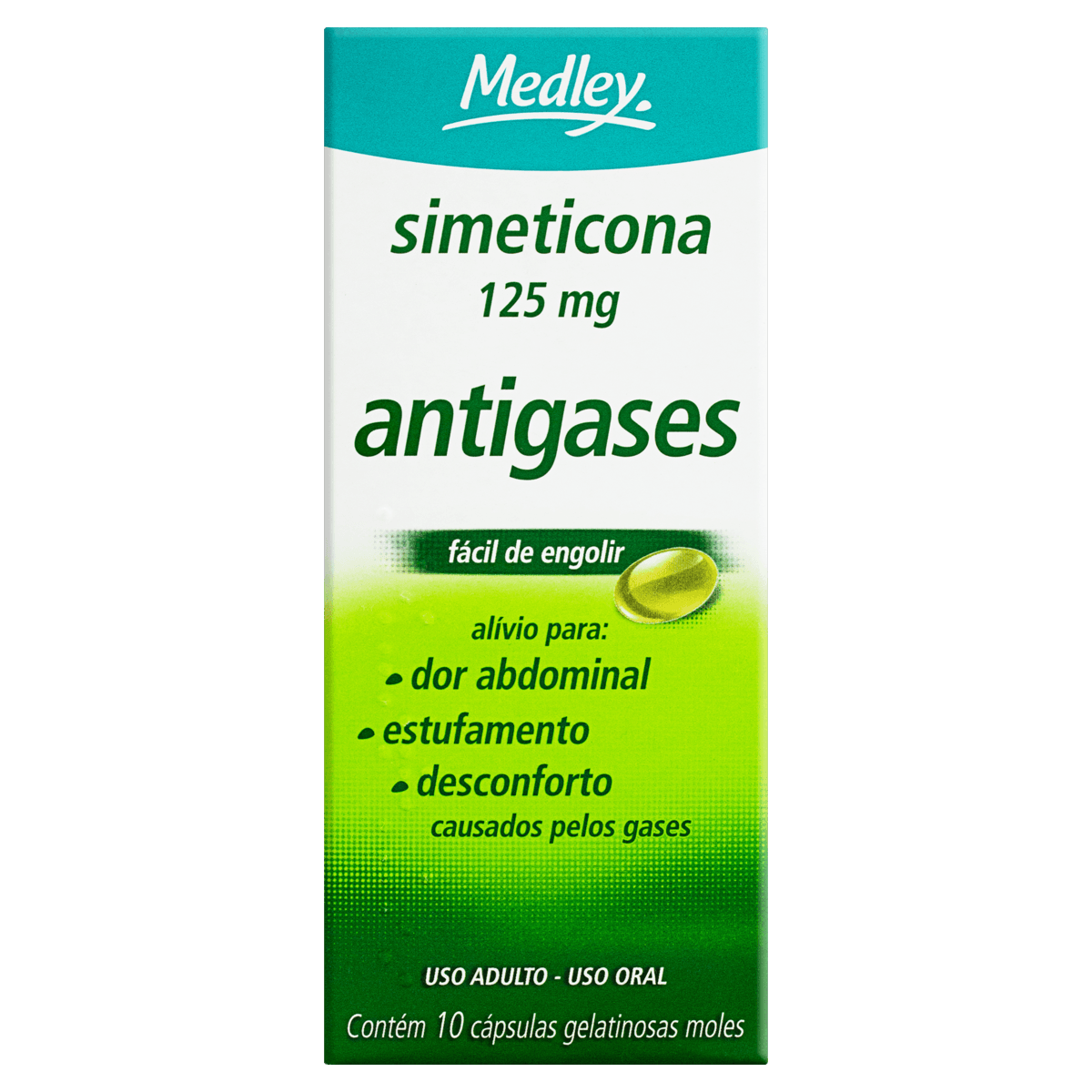 Simeticona 125Mg - Medley - 10 Cápsulas