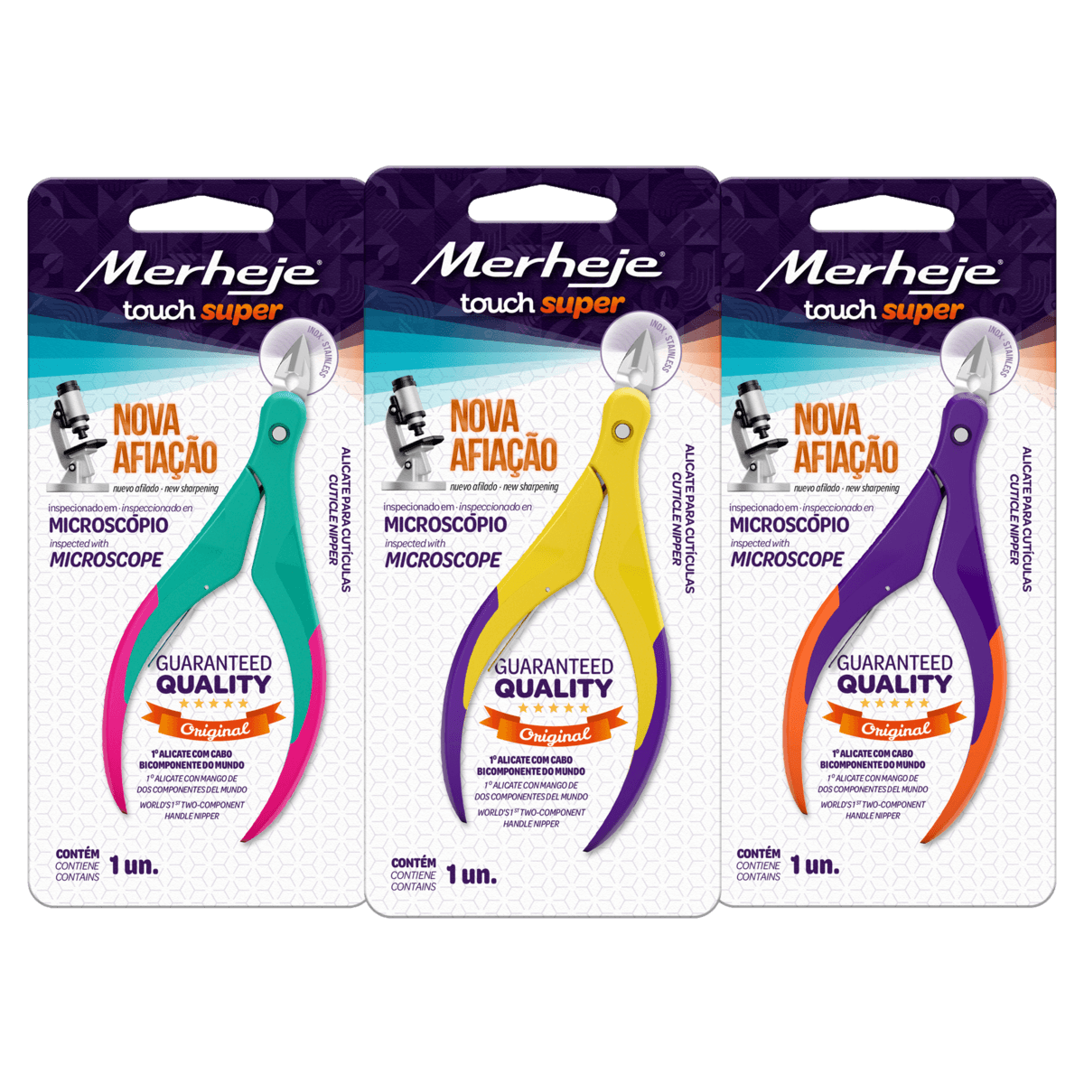 Alicate para Cutículas Merheje Super Touch - Cores Sortidas