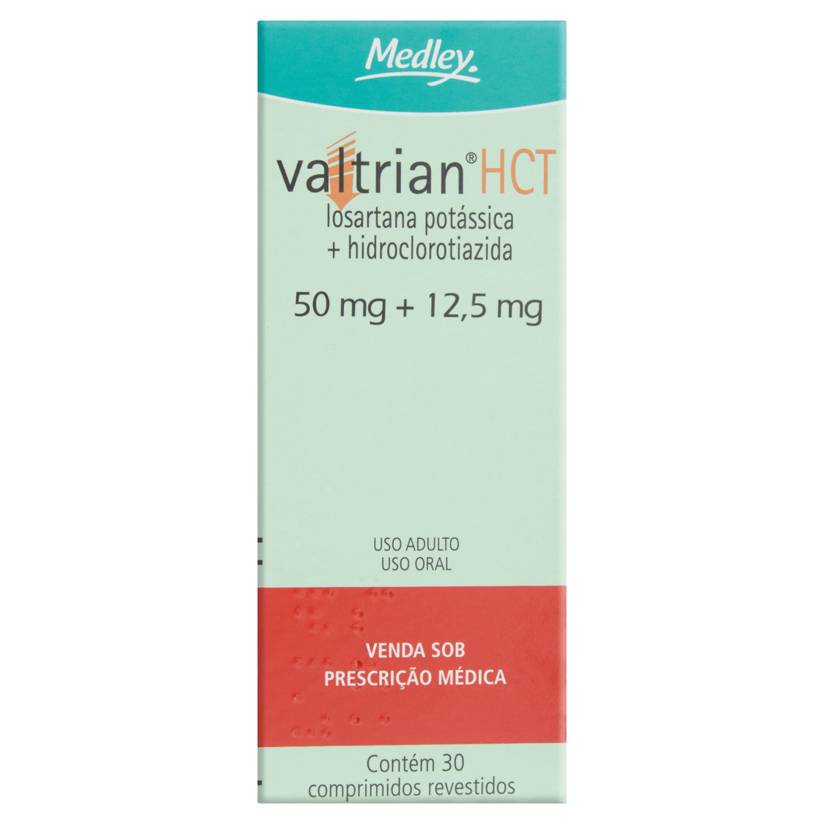 Antihipertensivo Medley Valtrian Hct 50 + 12,5mg 30 Comprimidos - Medley