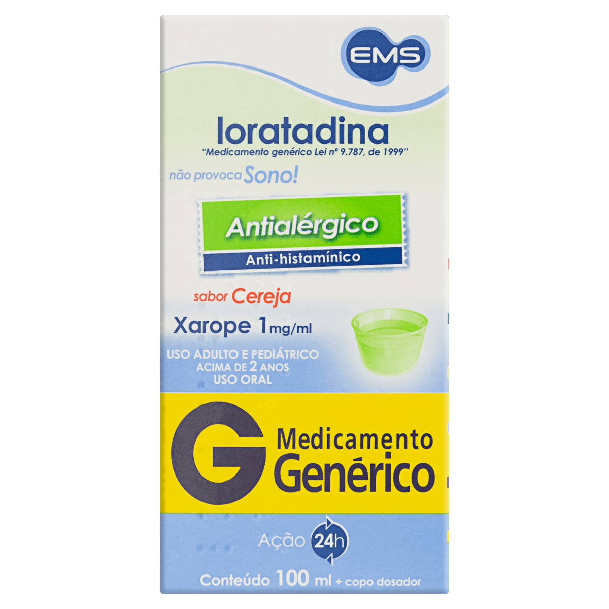 Loratadina 1Mg/Ml 100Ml Xarope - Ems