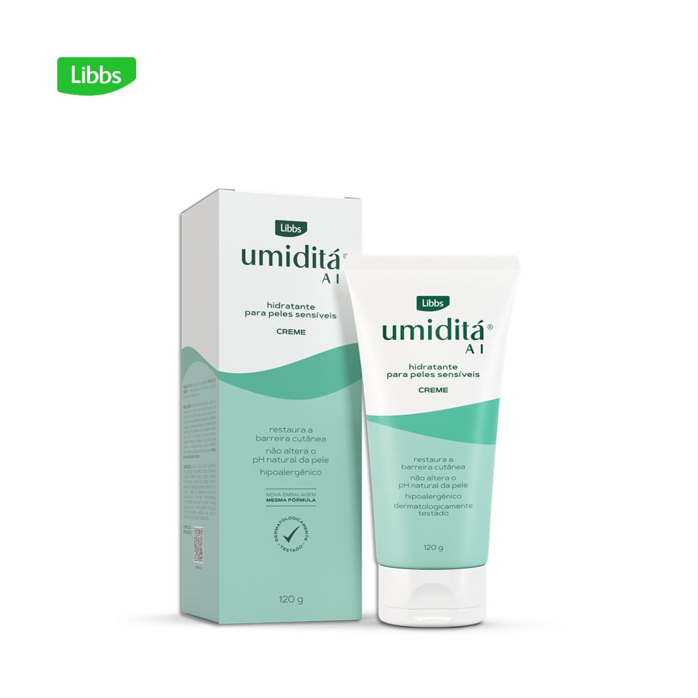 Creme Hidratante Corporal Umiditá AI Sem Fragrância 120g Umidita