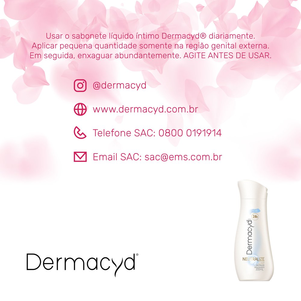 Sabonete Líquido Íntimo Neutralize Dermacyd Pro-Bio Frasco 200ml - Imagem 3