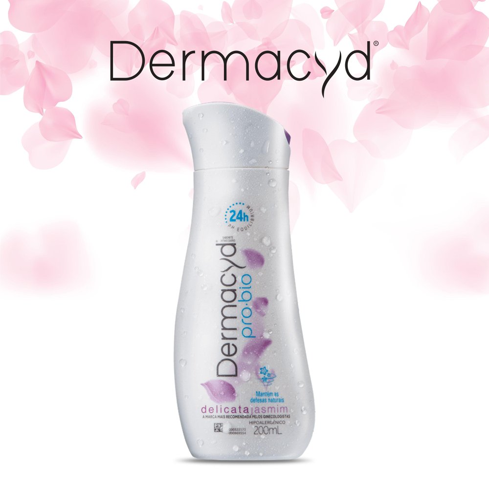 Kit Sabonete Líquido Íntimo Delicata Jasmim 200ml + 100ml Dermacyd Pro-Bio - Imagem 4