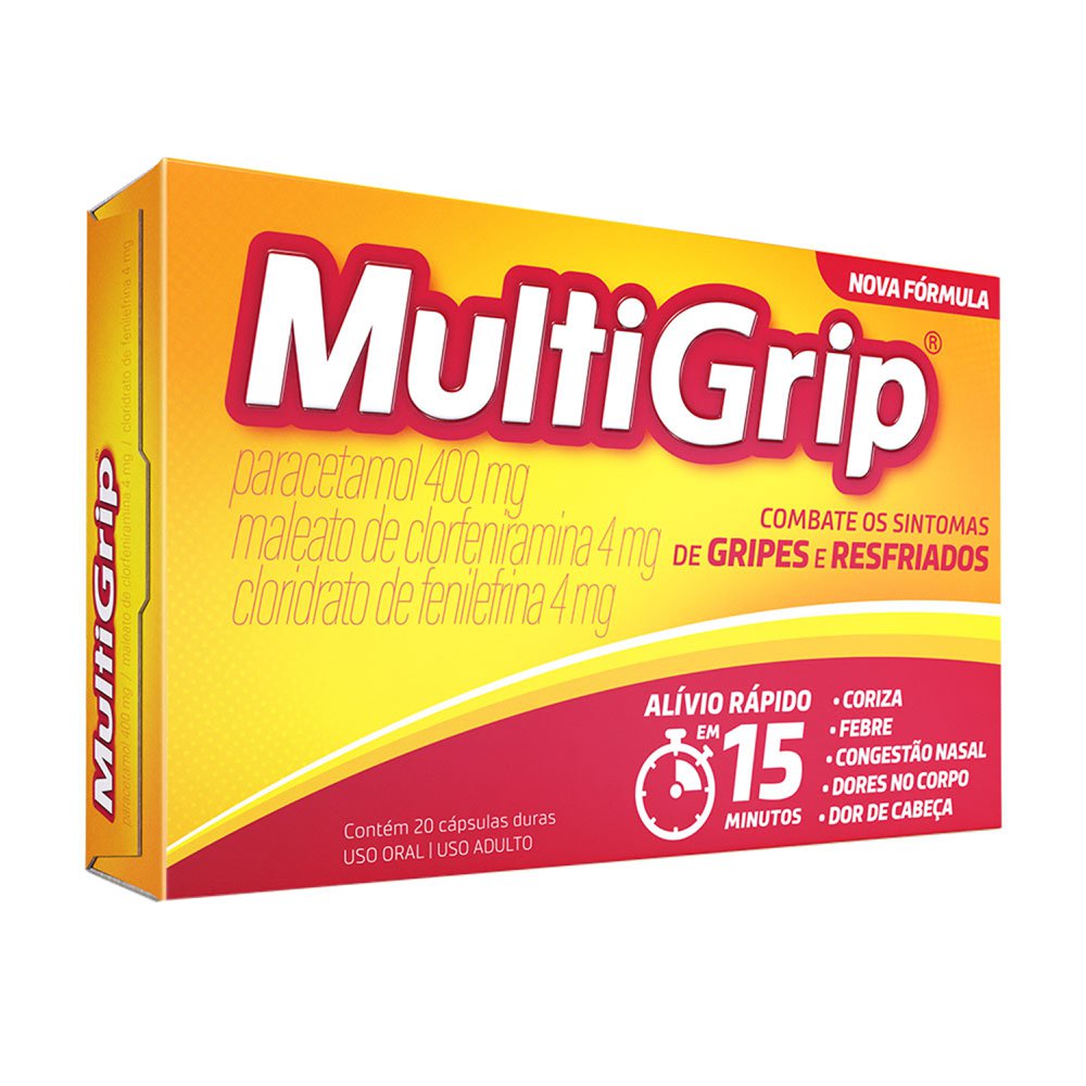 Multigrip Antigripal 400Mg/4Mg/4Mg 20 Cápsulas - Multigrip
