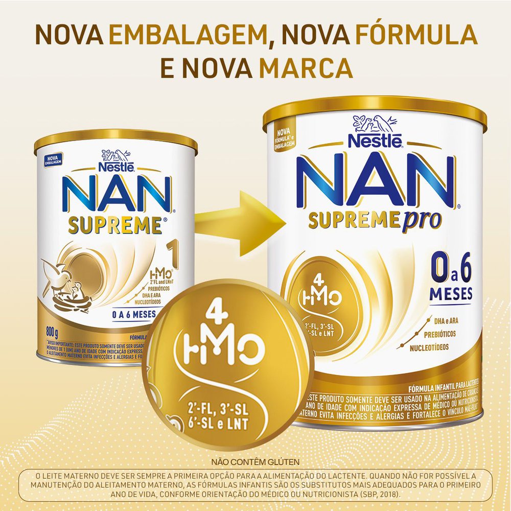 Fórmula Infantil Nan Supreme Pro 0 a 6 Meses - 800g - Imagem 2