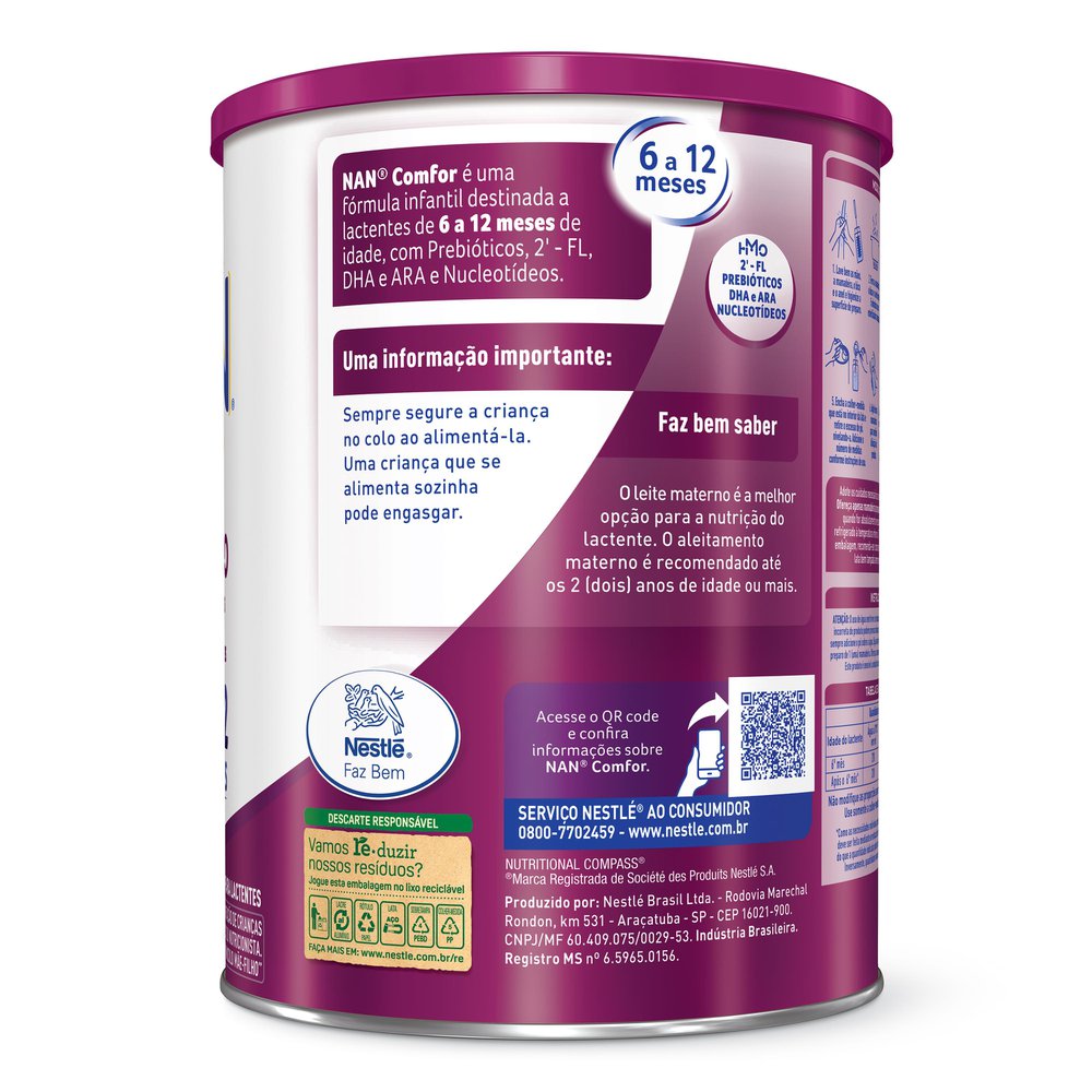 Fórmula Infantil para Lactentes Nan Comfor HMO Lata 800g Nestle - Imagem 3