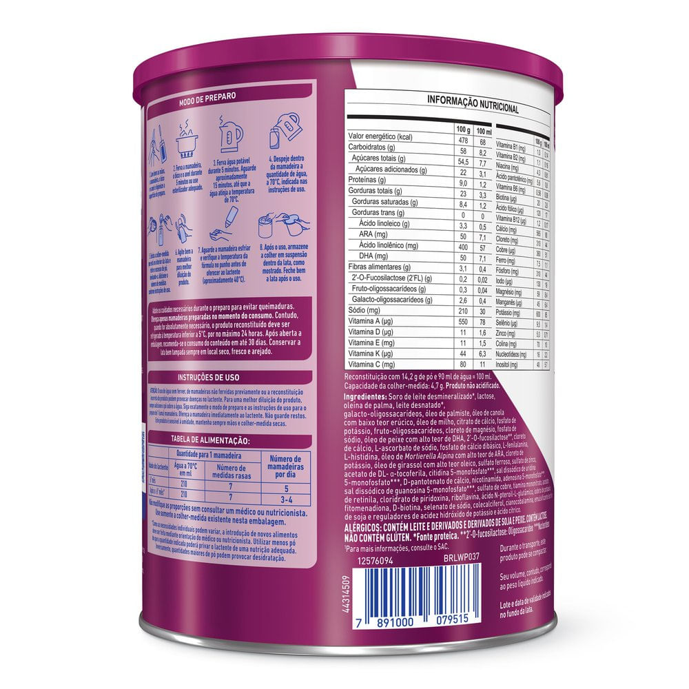 Fórmula Infantil para Lactentes Nan Comfor HMO Lata 800g Nestle - Imagem 4